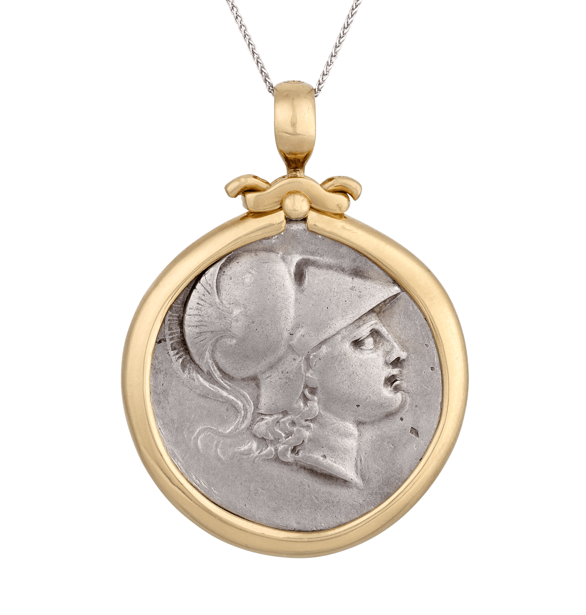 Ancient Greek Athena and Nike Coin Pendant