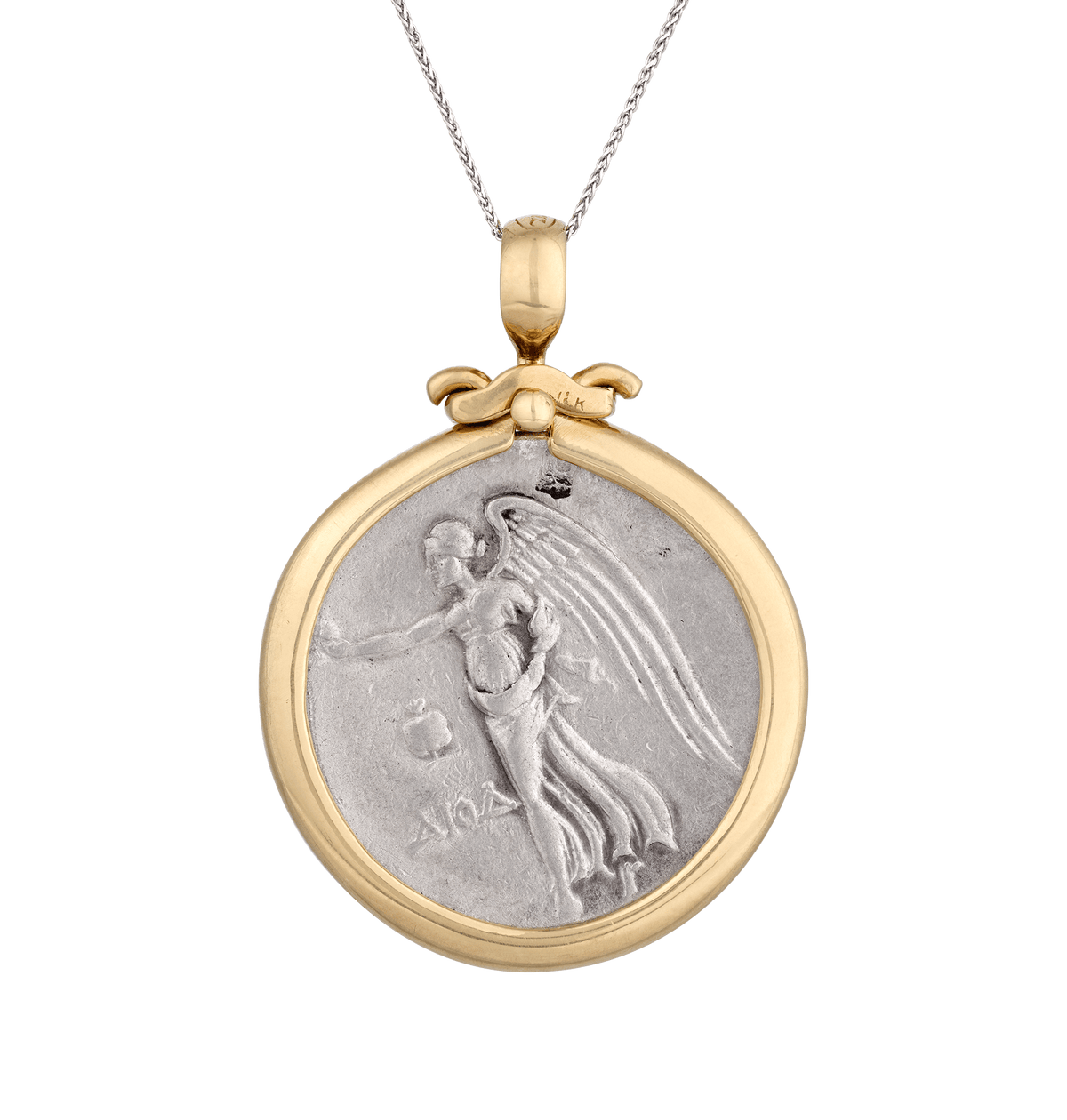 Ancient Greek Athena and Nike Coin Pendant