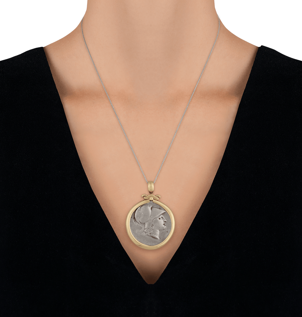 Ancient Greek Athena and Nike Coin Pendant