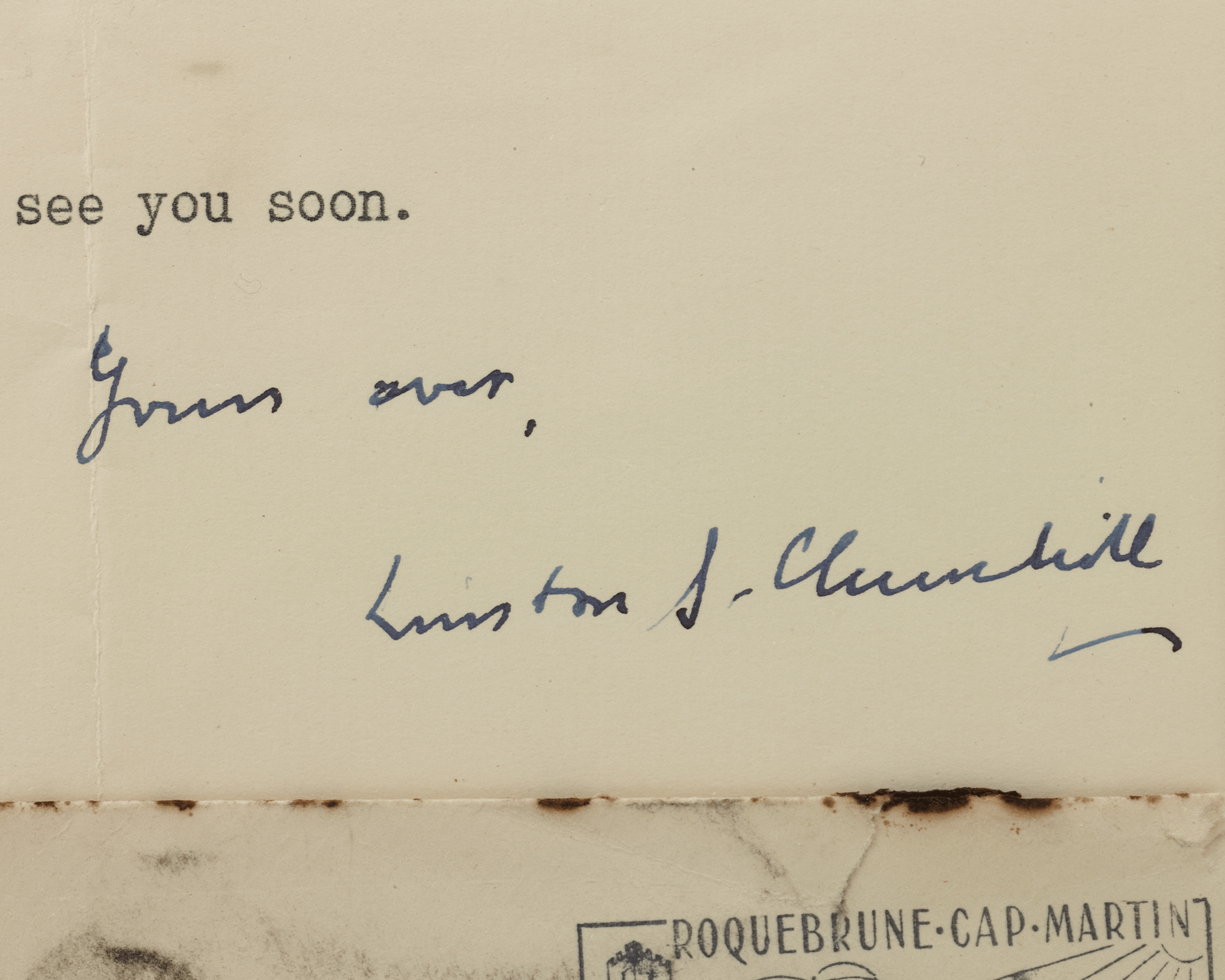 Winston Churchill De Gaulle Presentation Letter