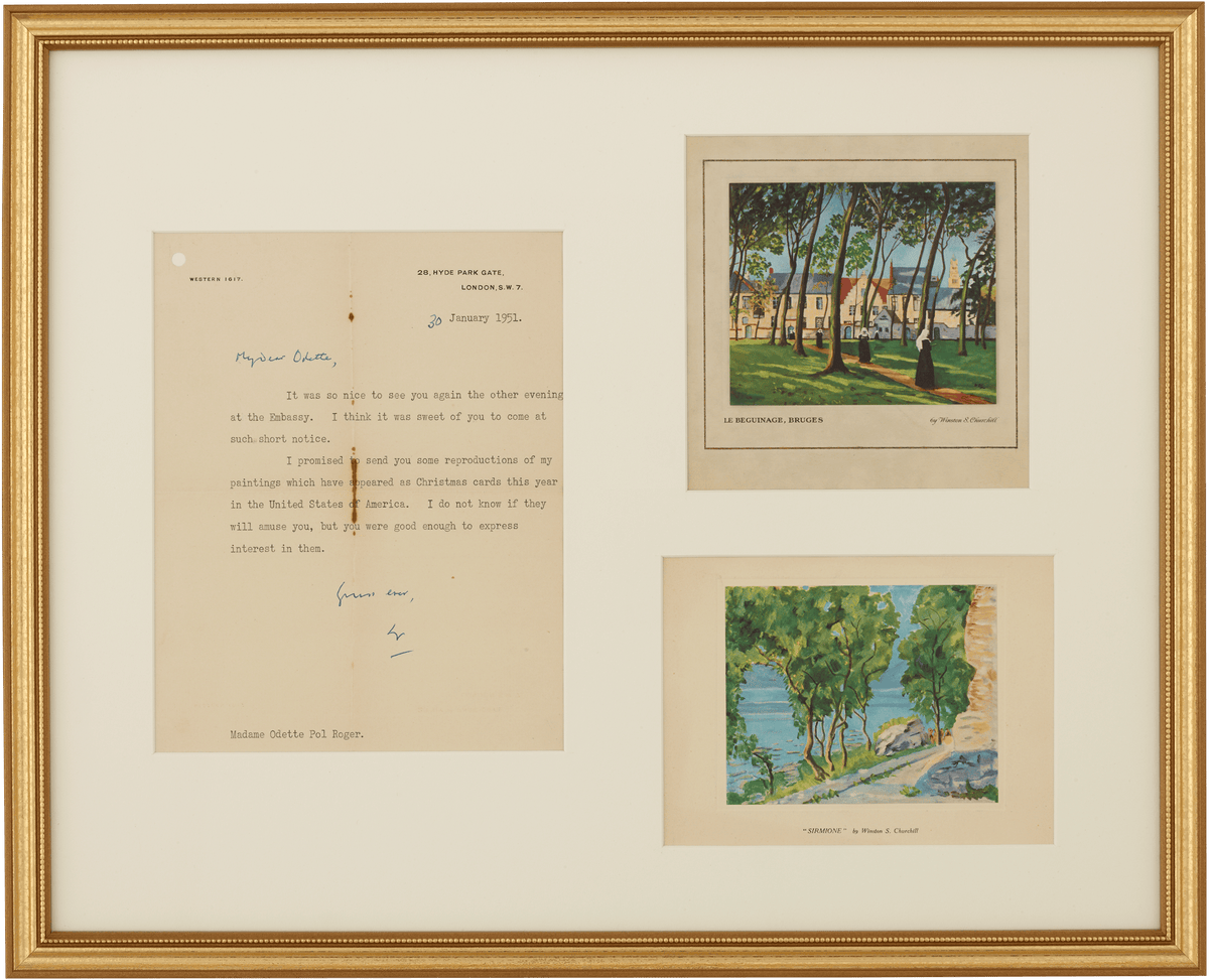 Winston Churchill Christmas Postcards and Letter