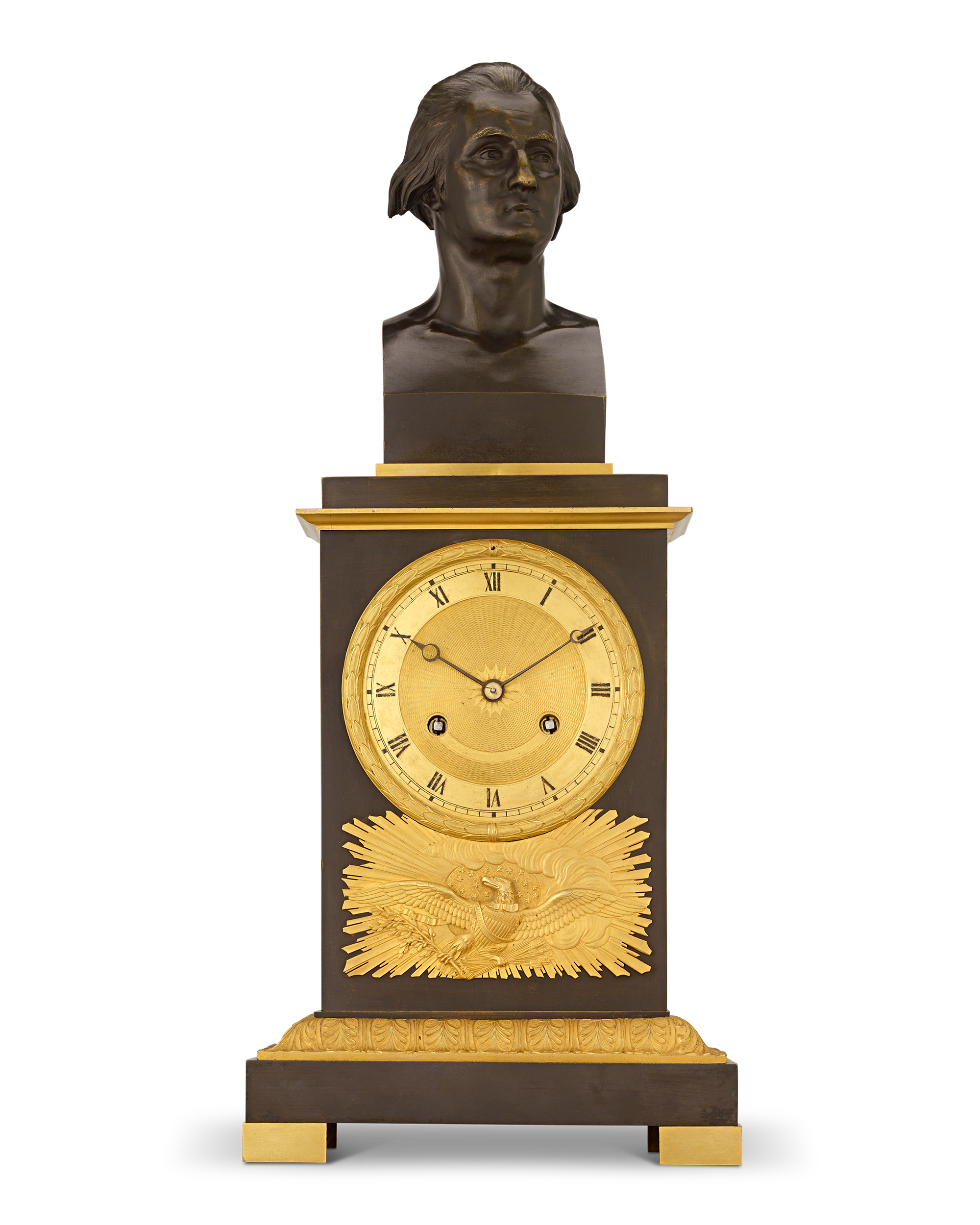 French George Washington Mantel Clock