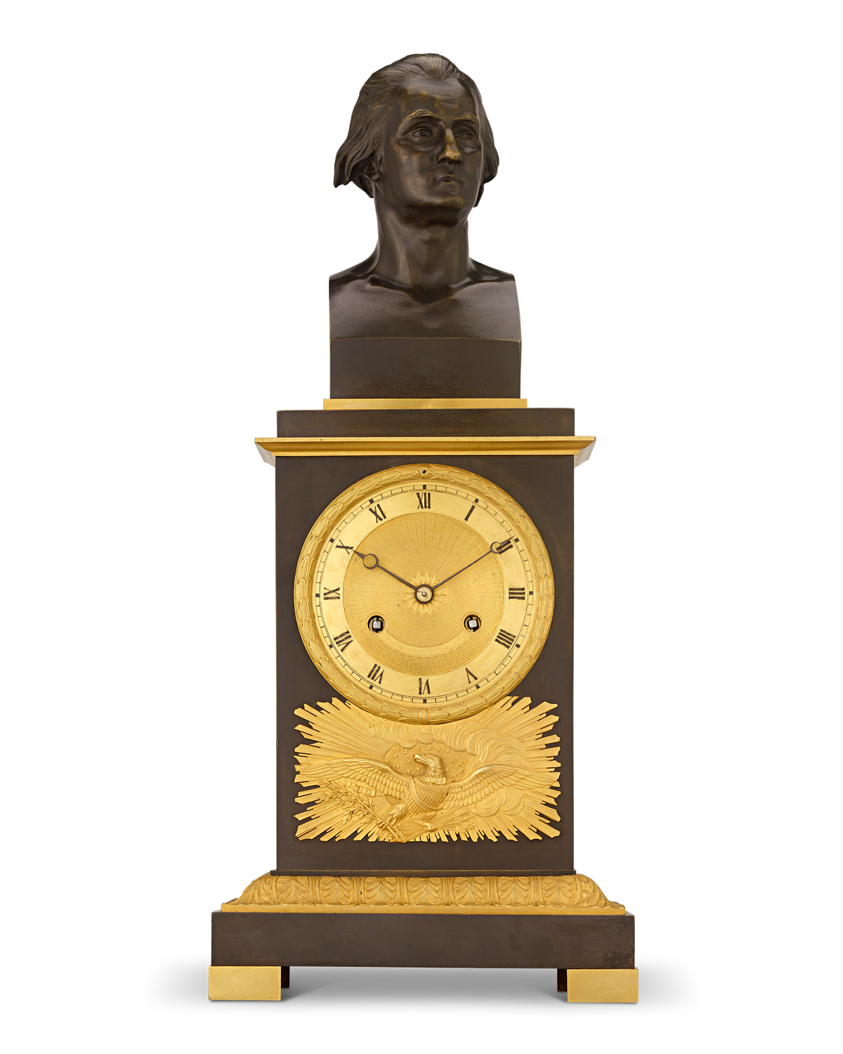 French George Washington Mantel Clock
