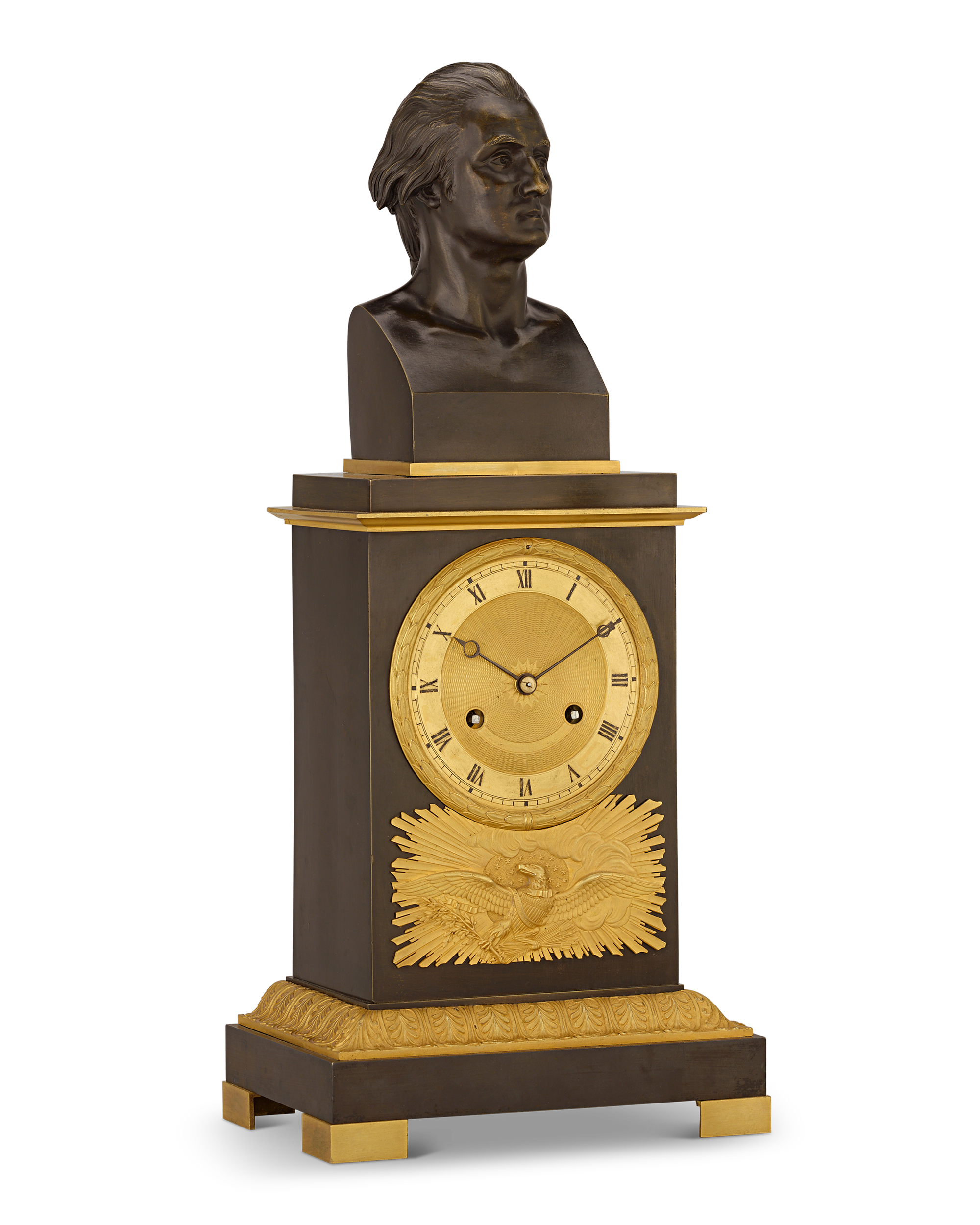 French George Washington Mantel Clock