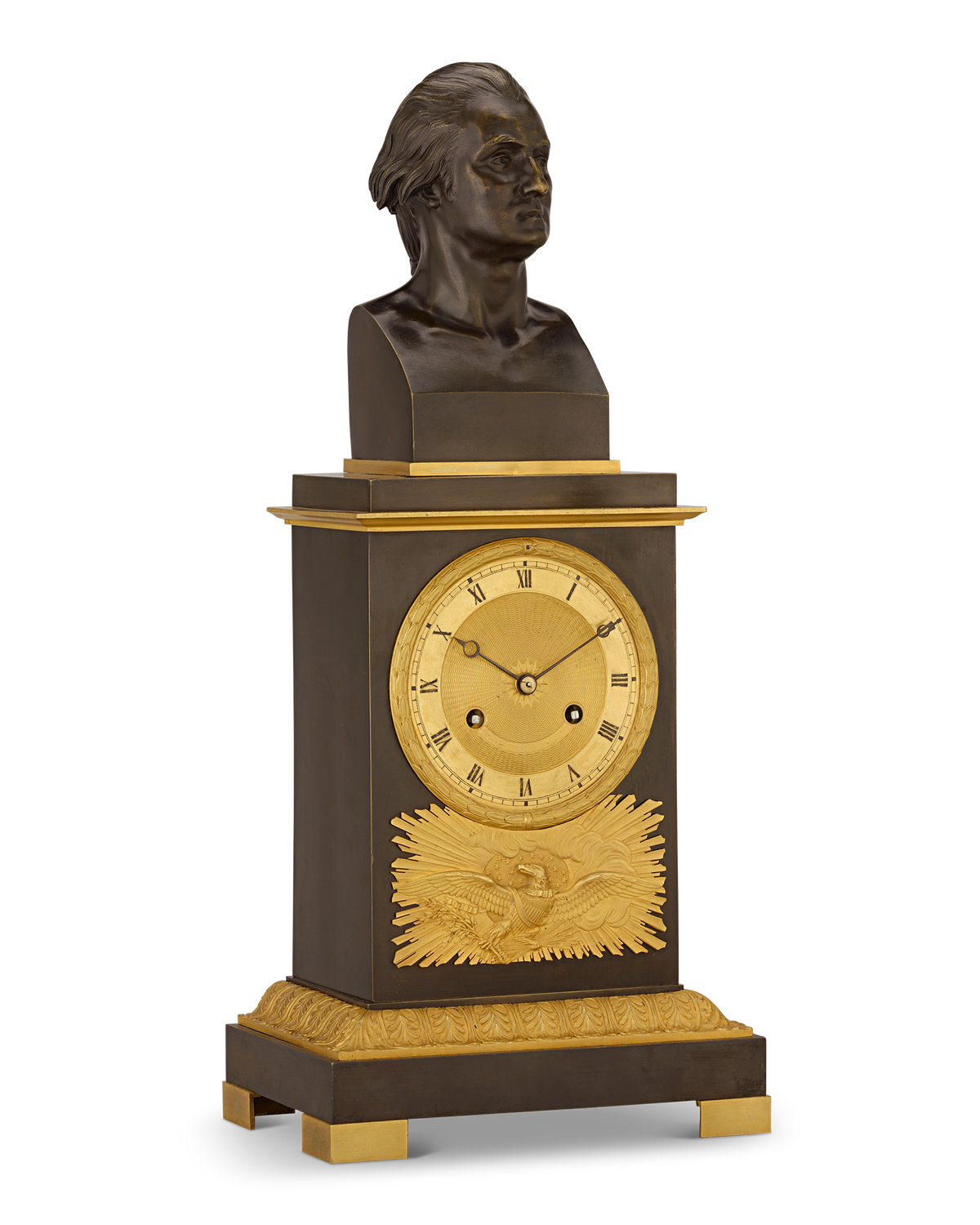 French George Washington Mantel Clock