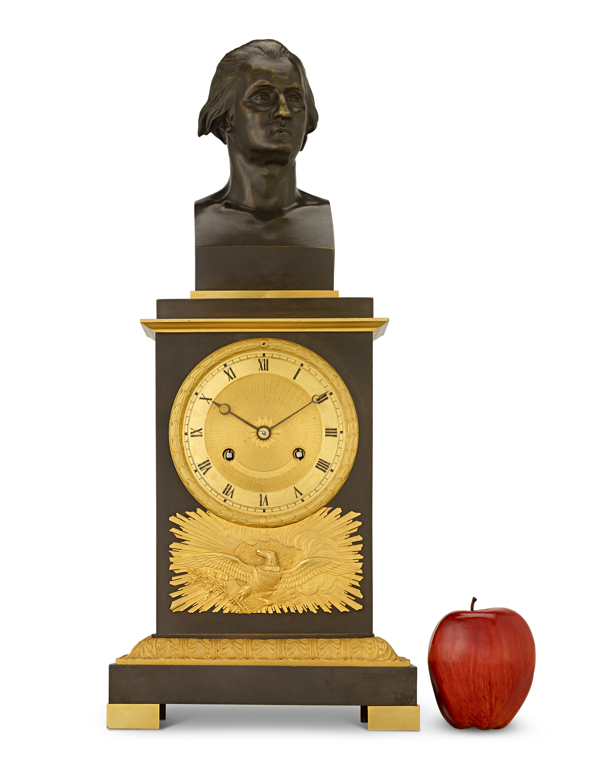French George Washington Mantel Clock