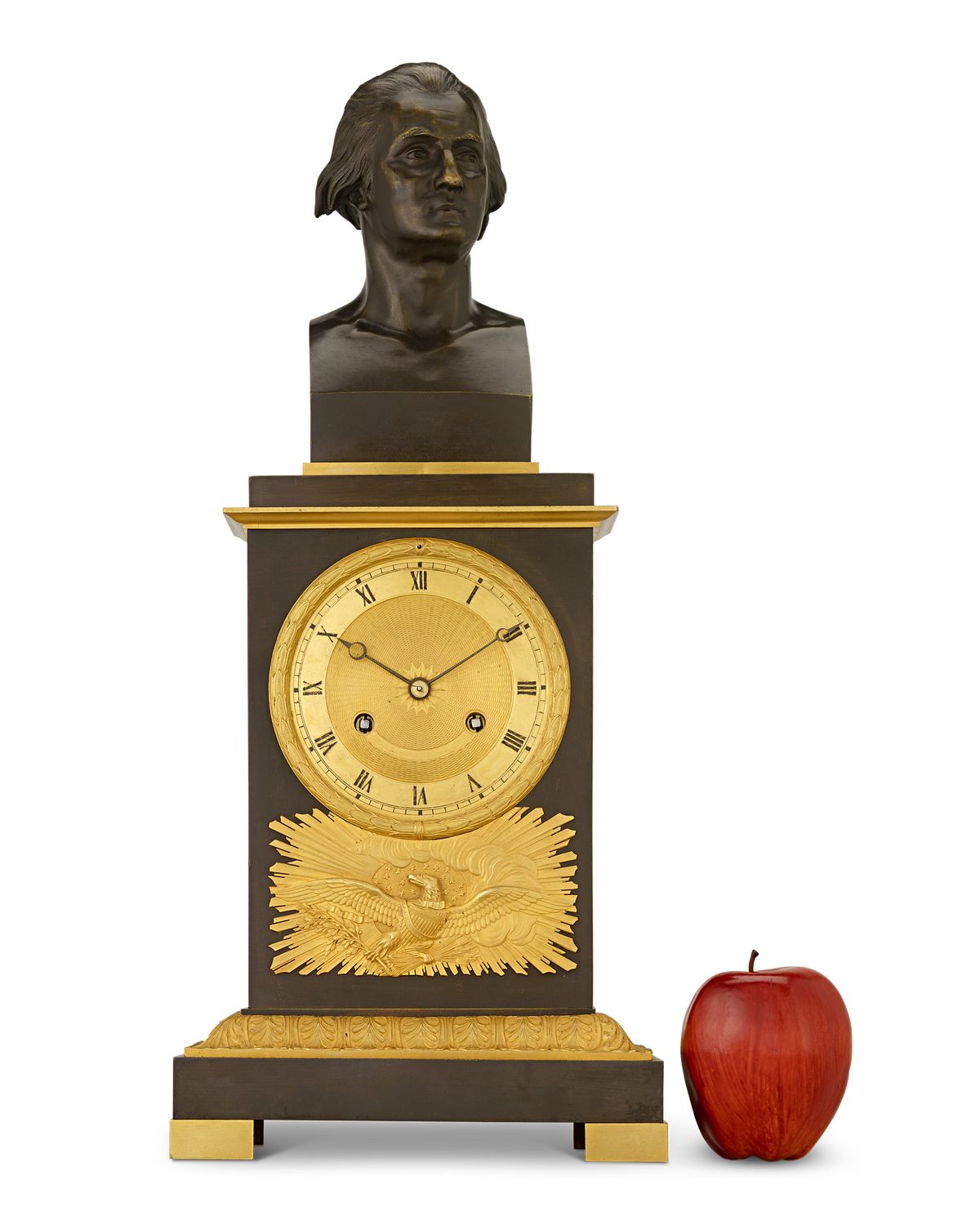 French George Washington Mantel Clock