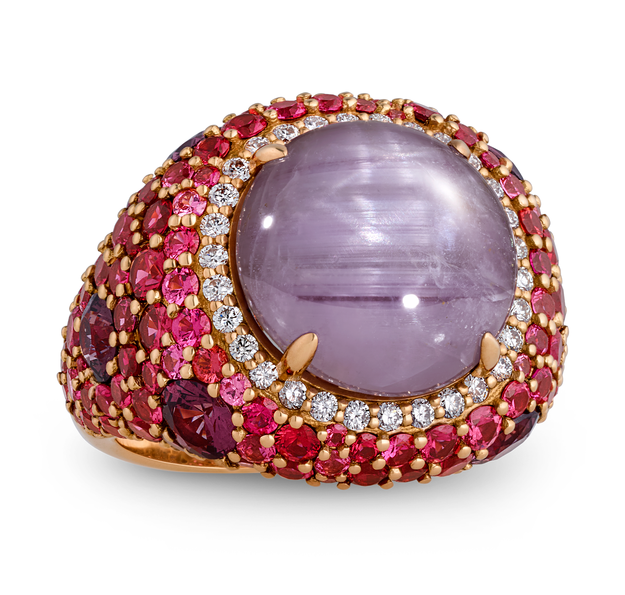 Burma Purple Star Sapphire Ring, untreated, 13.93 carats