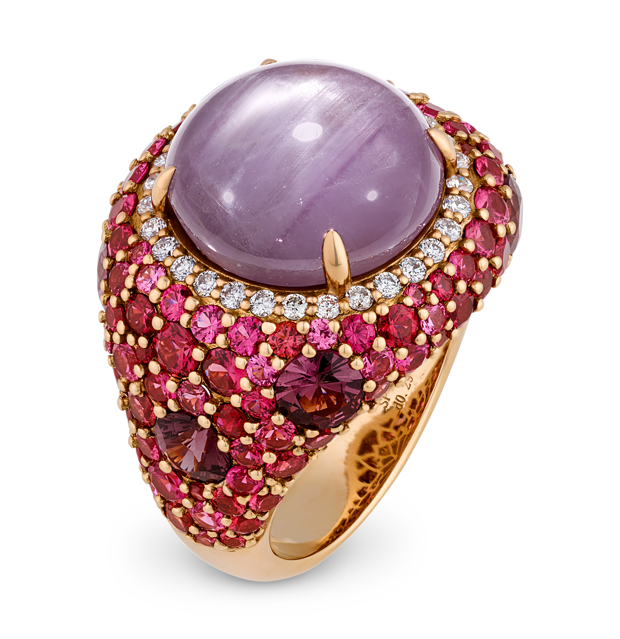 Burma Purple Star Sapphire Ring, untreated, 13.93 carats
