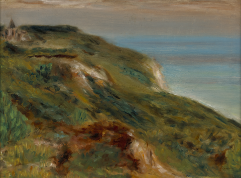 L'église de Varengeville et les falaises by Pierre-Auguste Renoir
