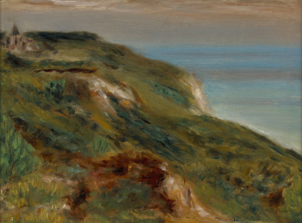 L'église de Varengeville et les falaises by Pierre-Auguste Renoir