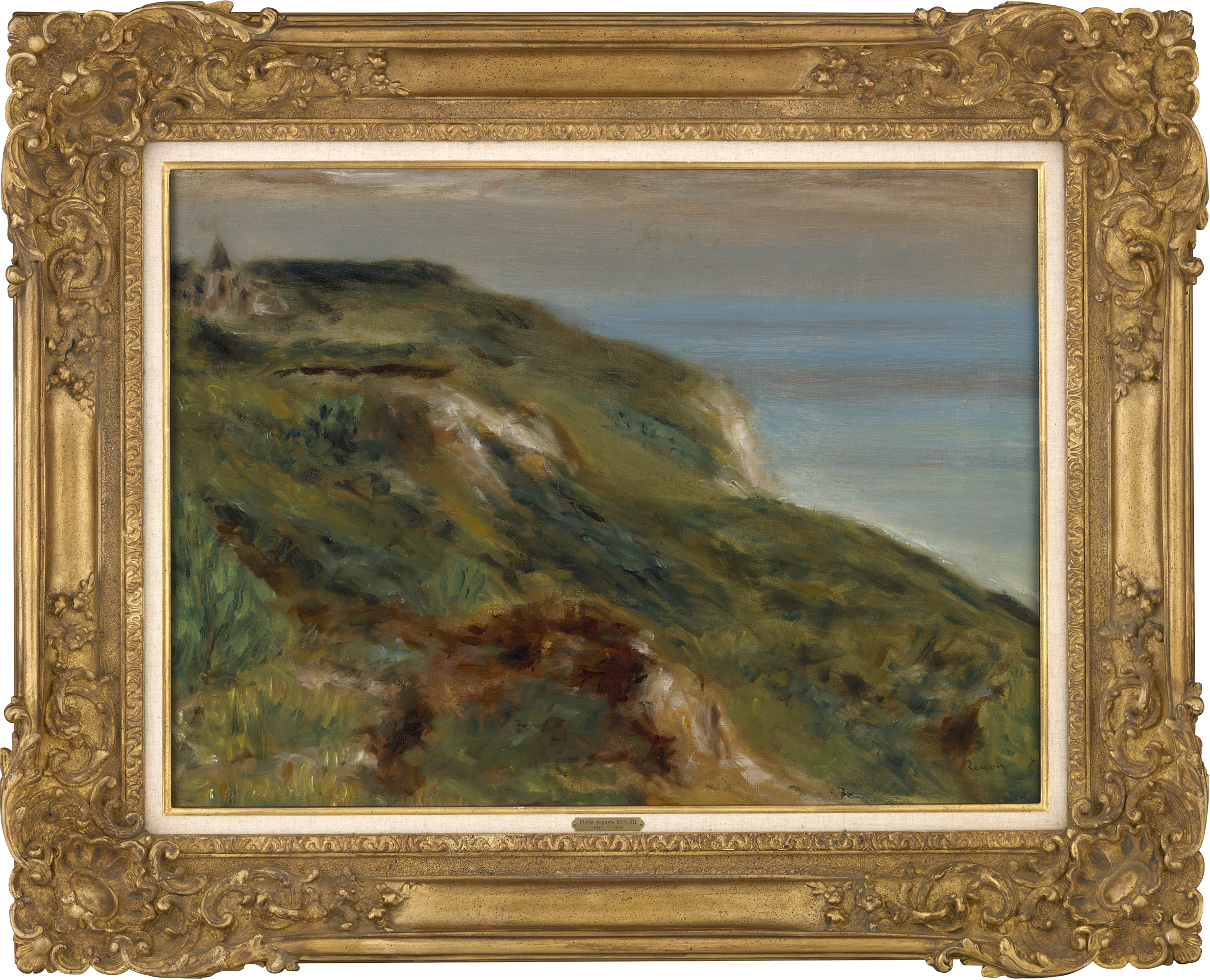 L'église de Varengeville et les falaises by Pierre-Auguste Renoir