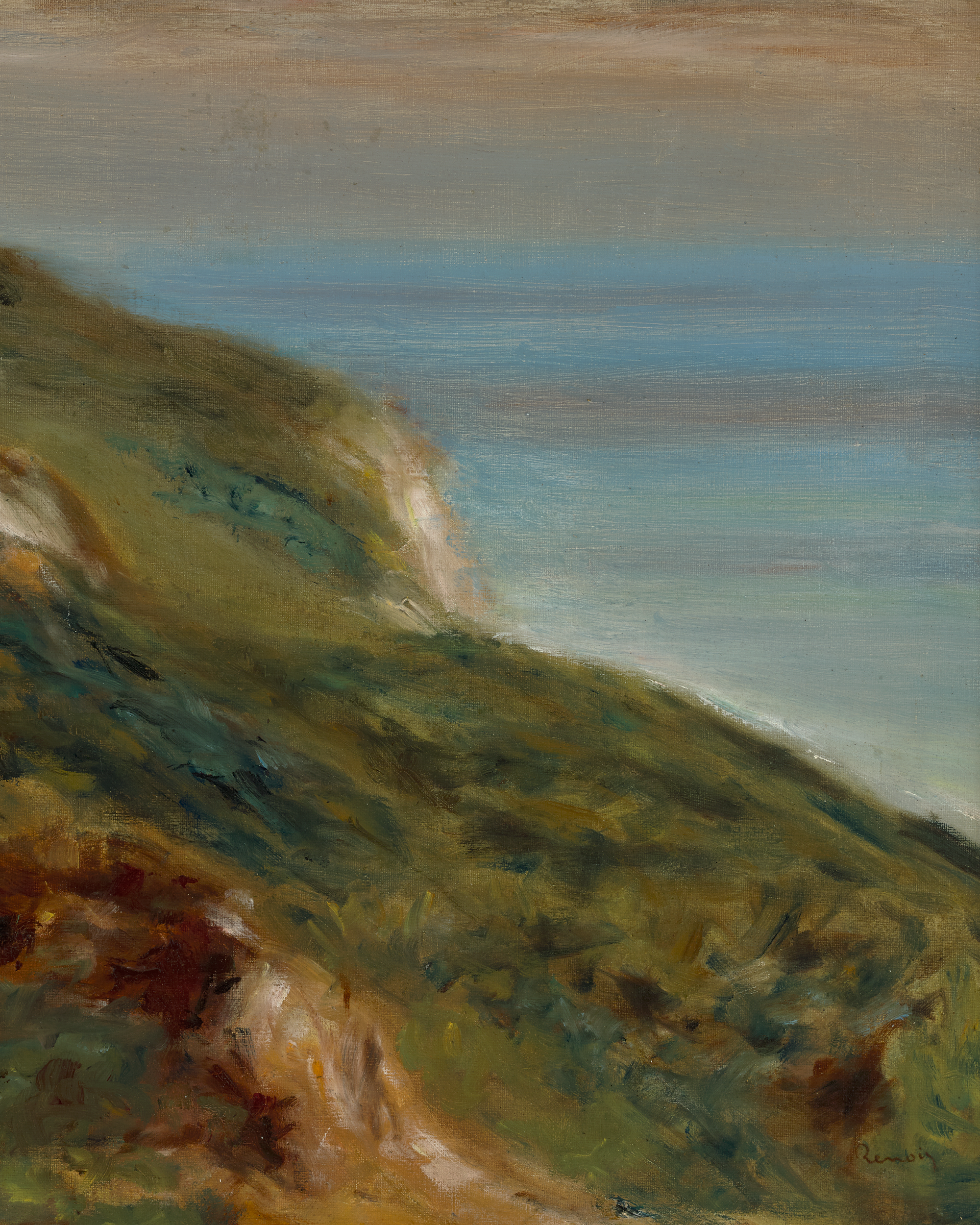 L'église de Varengeville et les falaises by Pierre-Auguste Renoir