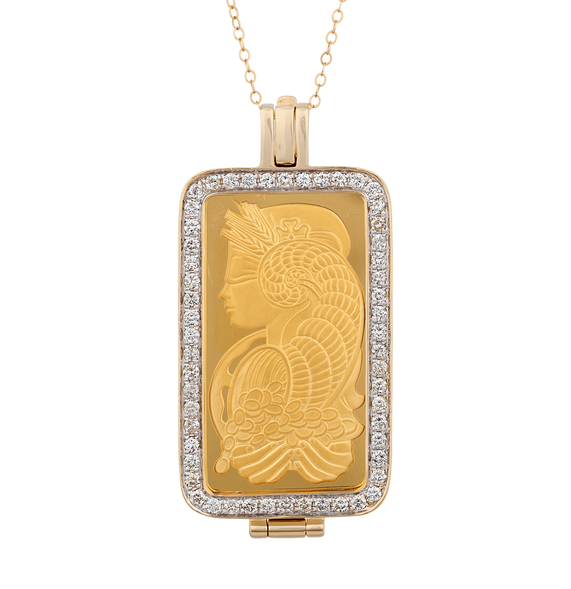 PAMP Suisse Lady Fortuna Gold Bar Pendant