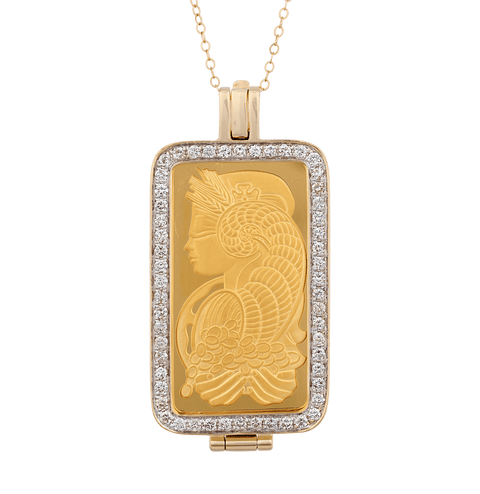 PAMP Suisse Lady Fortuna Gold Bar Pendant