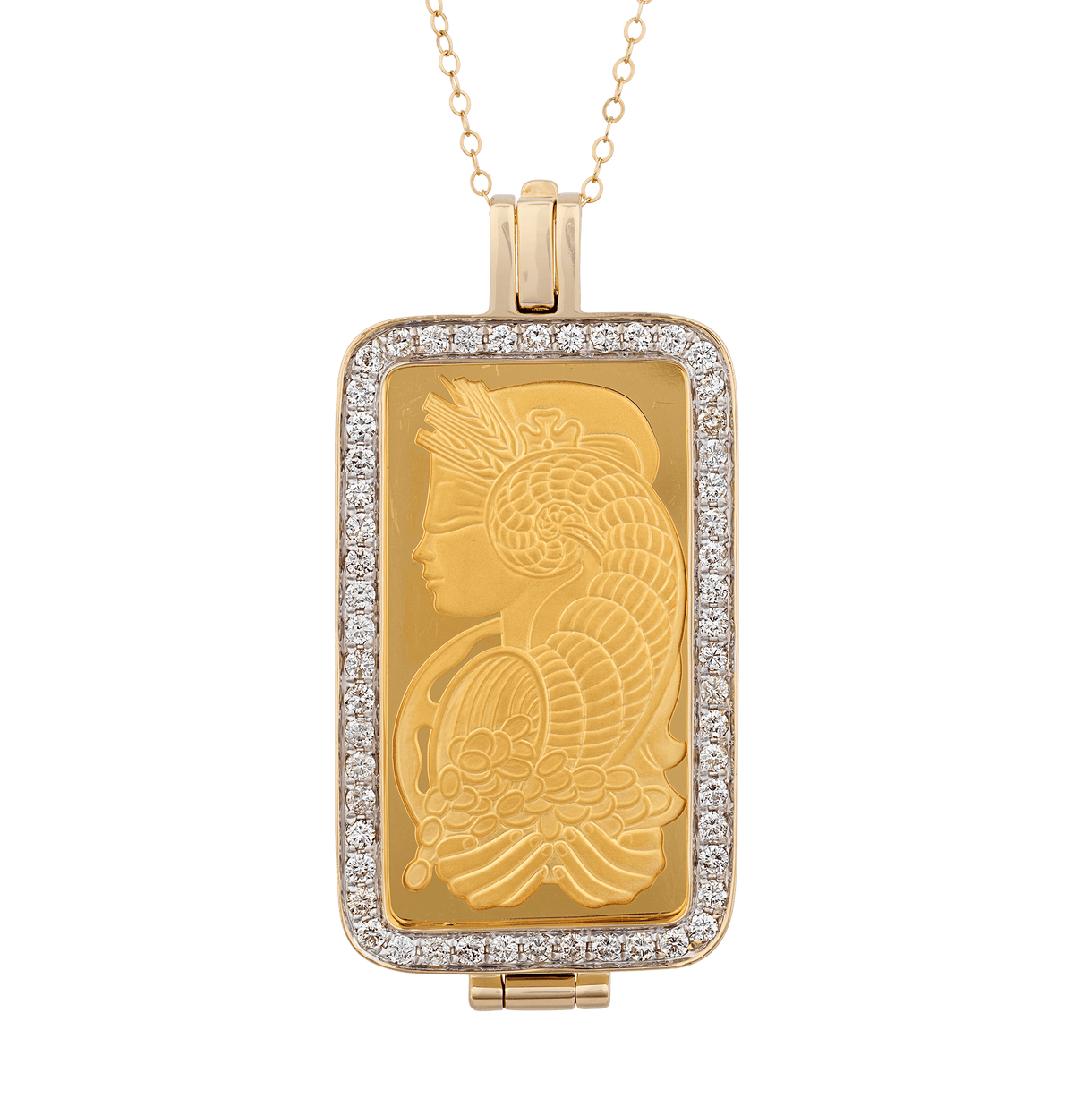 PAMP Suisse Lady Fortuna Gold Bar Pendant