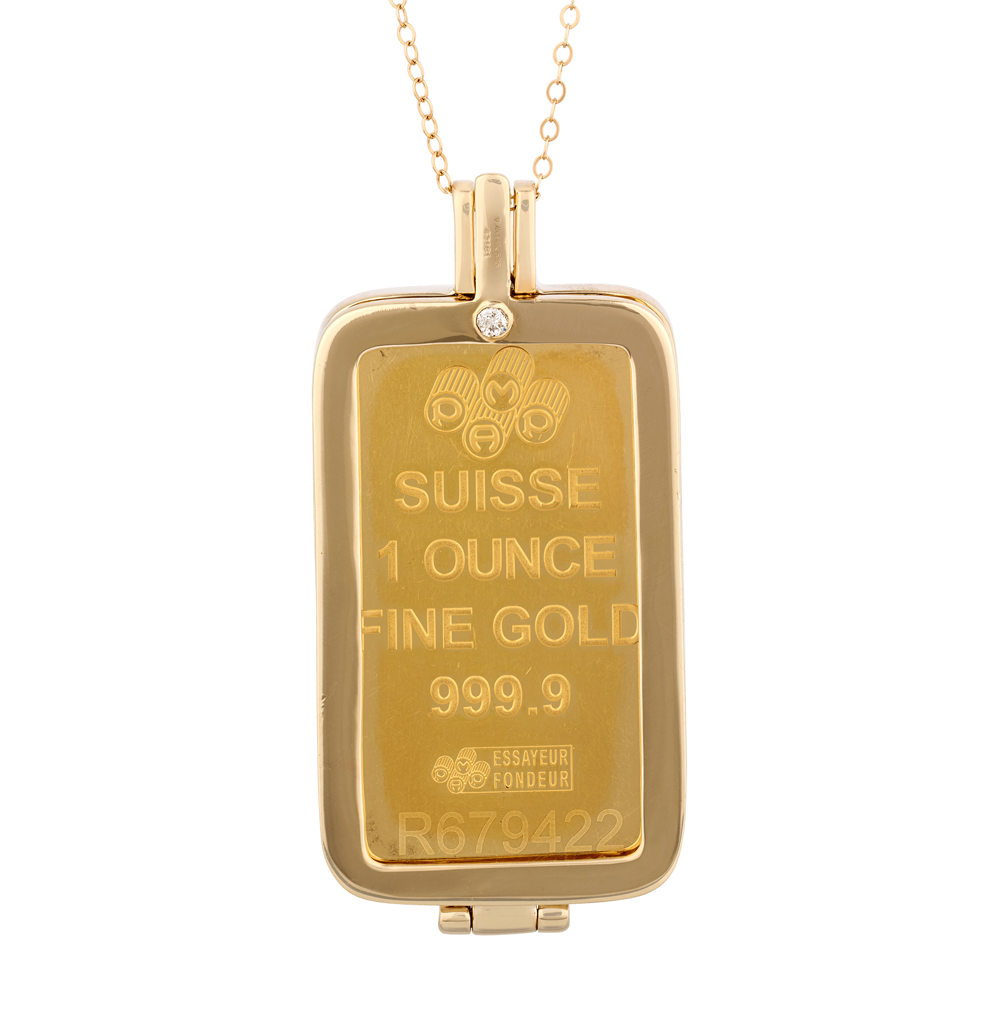 PAMP Suisse Lady Fortuna Gold Bar Pendant