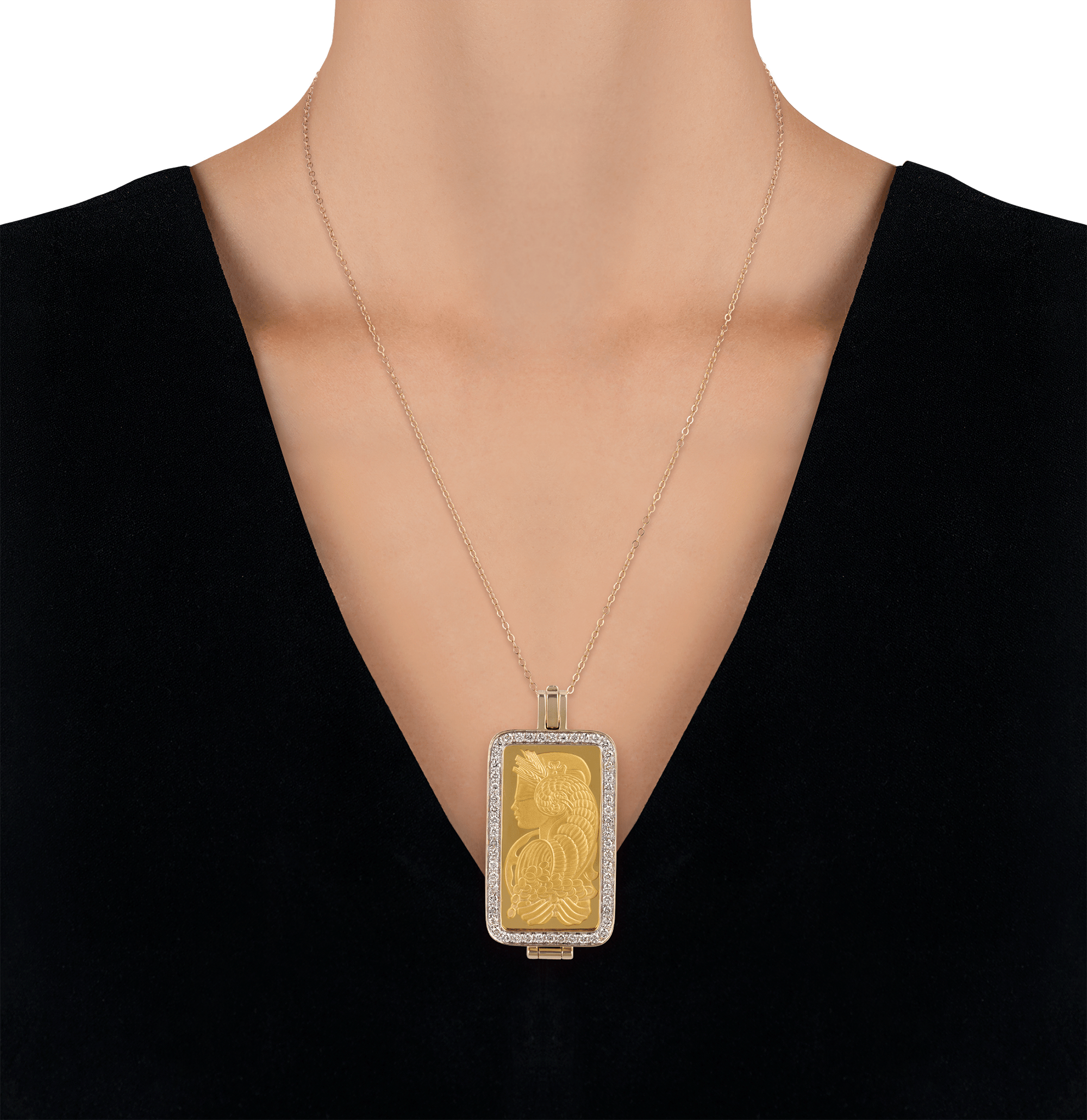 PAMP Suisse Lady Fortuna Gold Bar Pendant