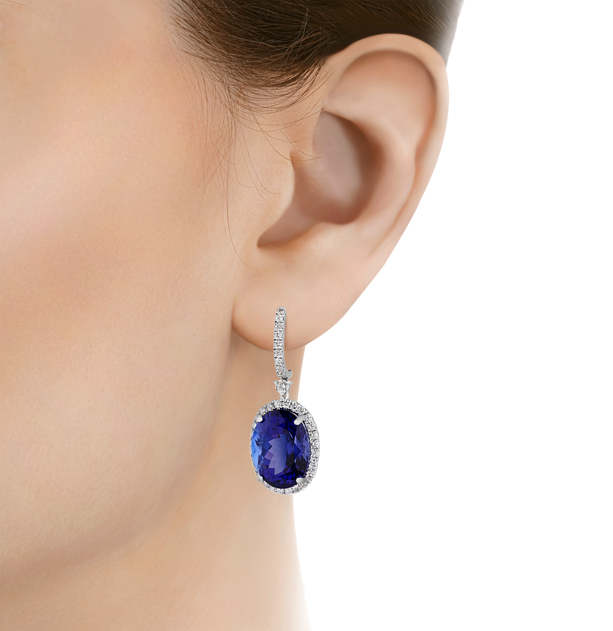 Tanzanite Earrings, 27.30 carats