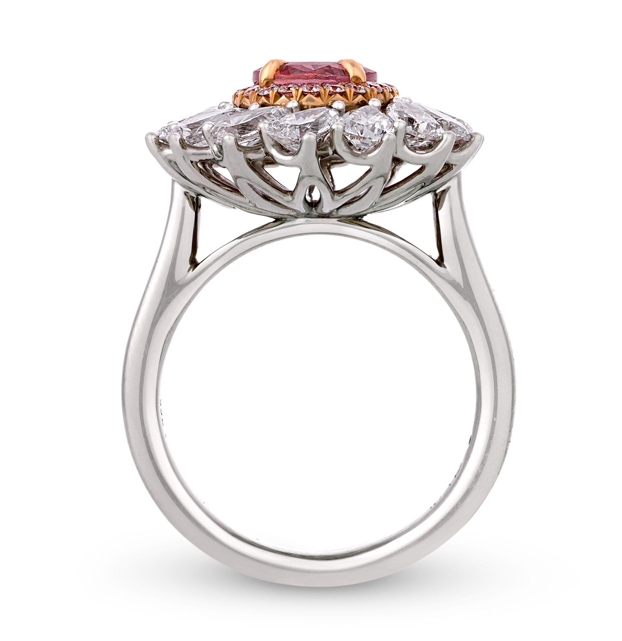 Padparadscha Sapphire Ring, 2.87 Carats