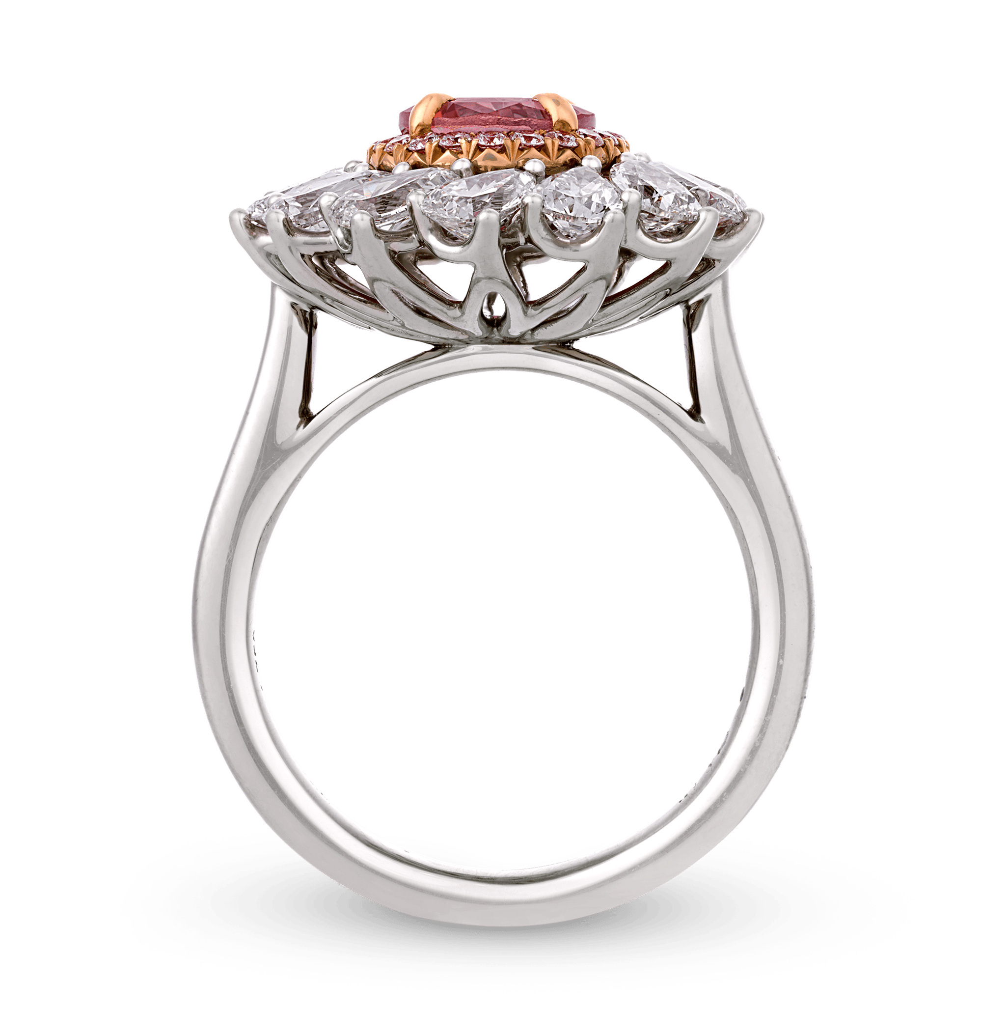 Padparadscha Sapphire Ring, 2.87 Carats