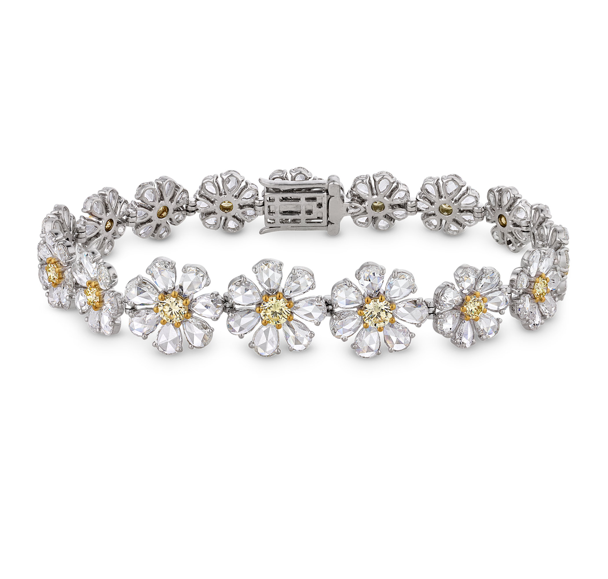 Floral Diamond Bracelet, 11.54 Carats