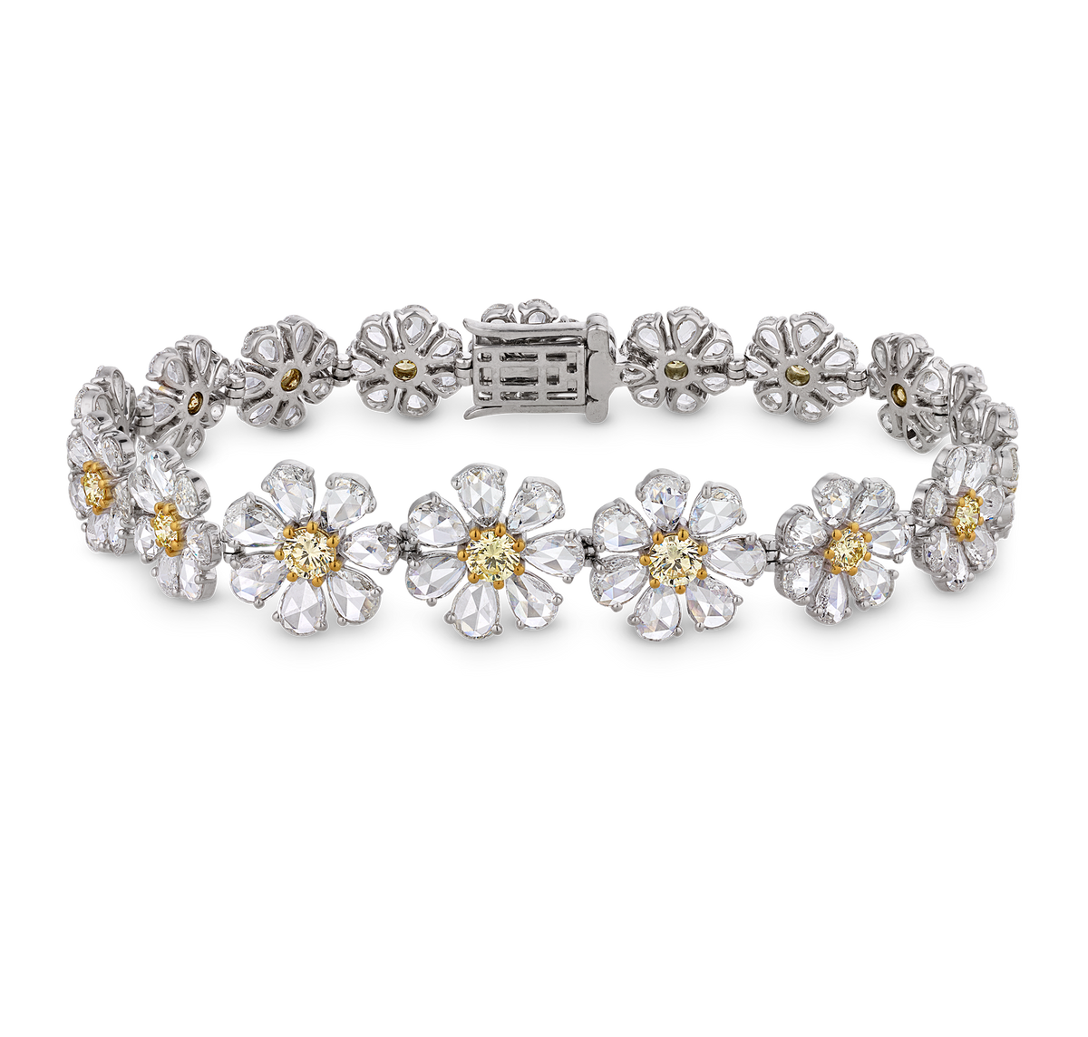Floral Diamond Bracelet, 11.54 Carats