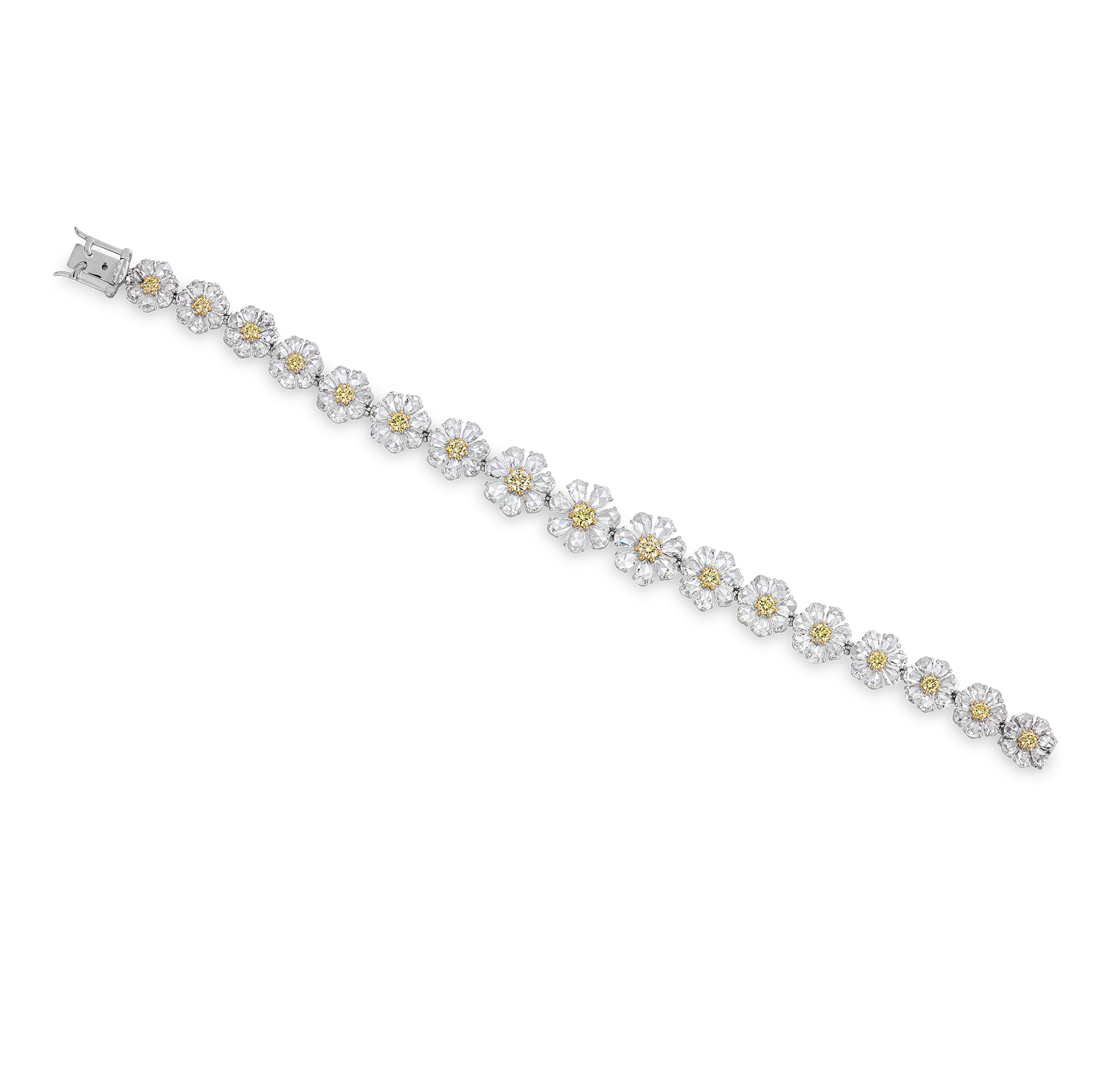 Floral Diamond Bracelet, 11.54 Carats