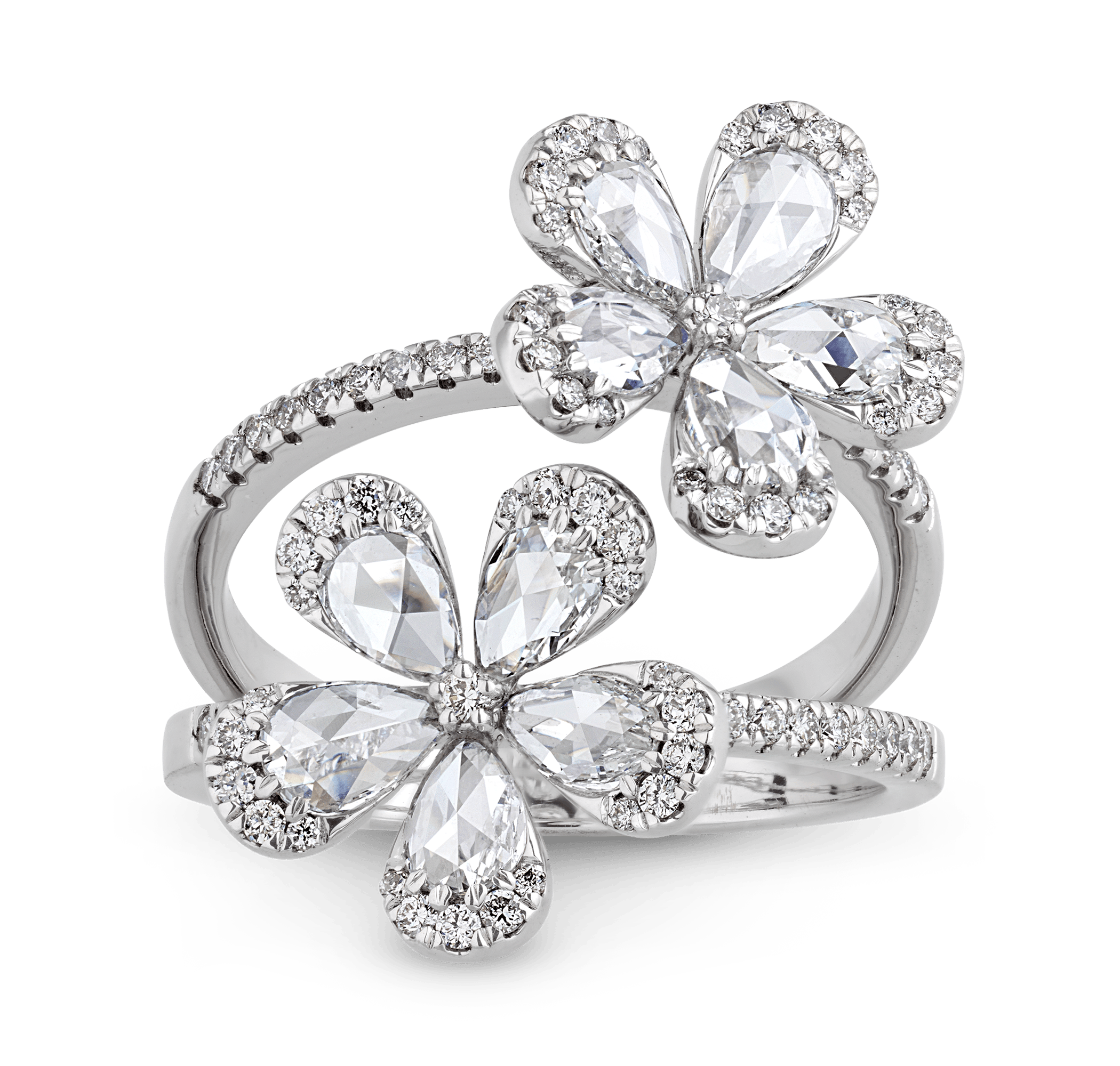 Floral Diamond Ring, 1.80 Carats