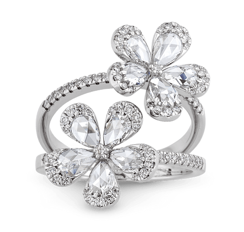 Floral Diamond Ring, 1.80 Carats