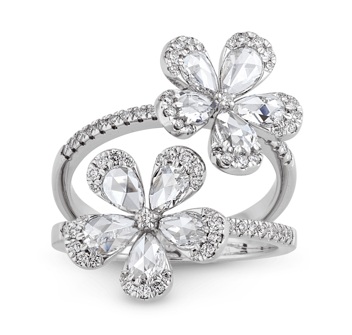Floral Diamond Ring, 1.80 Carats