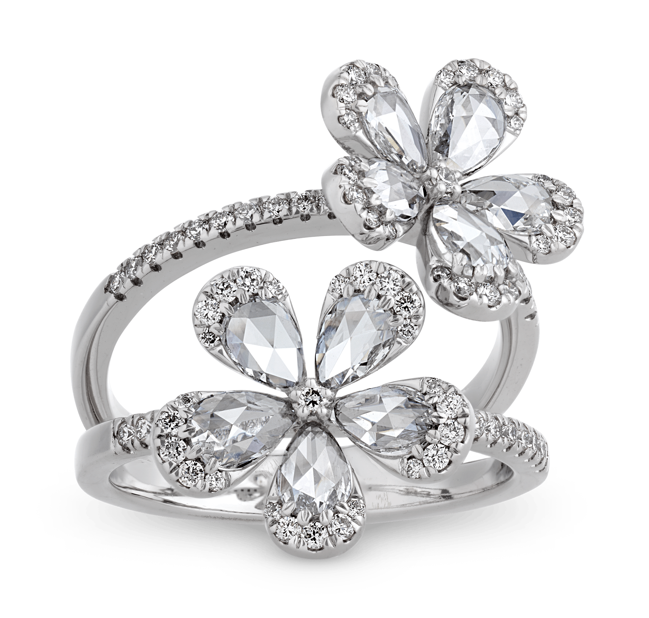 Floral Diamond Ring, 1.80 Carats