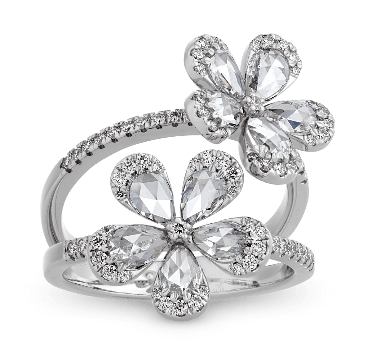 Floral Diamond Ring, 1.80 Carats