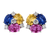 Oscar Heyman Multicolor Sapphire Earrings, 14.19 Carats