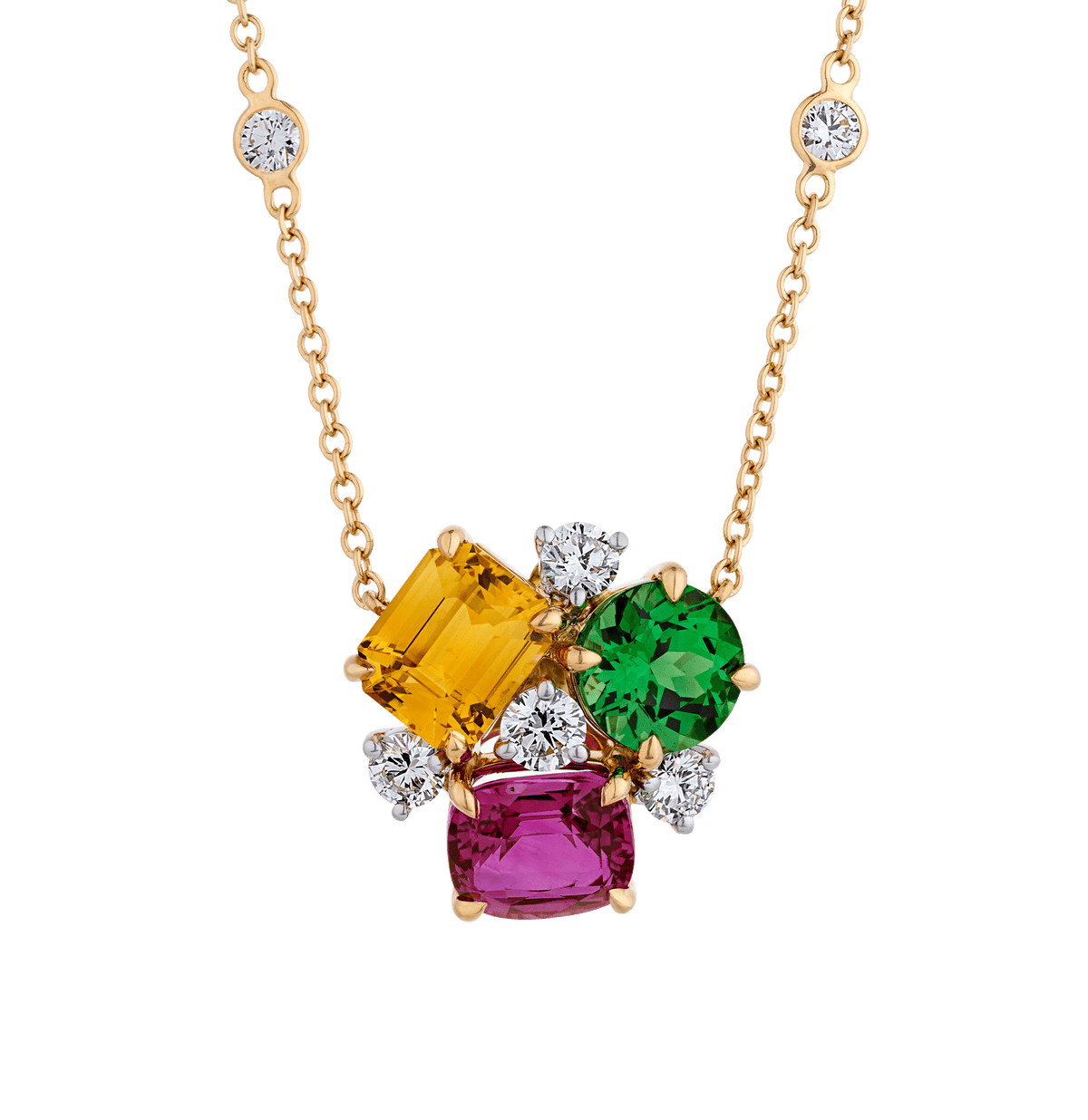 Oscar Heyman Tsavorite and Sapphire Pendant, 7.90 Carats