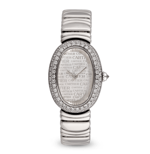 Cartier Baignoire White Gold Diamond Wristwatch