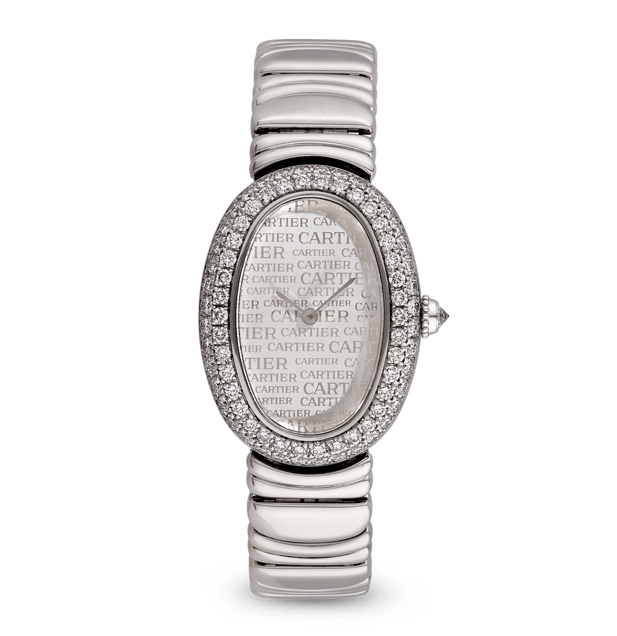 Cartier Baignoire White Gold Diamond Wristwatch