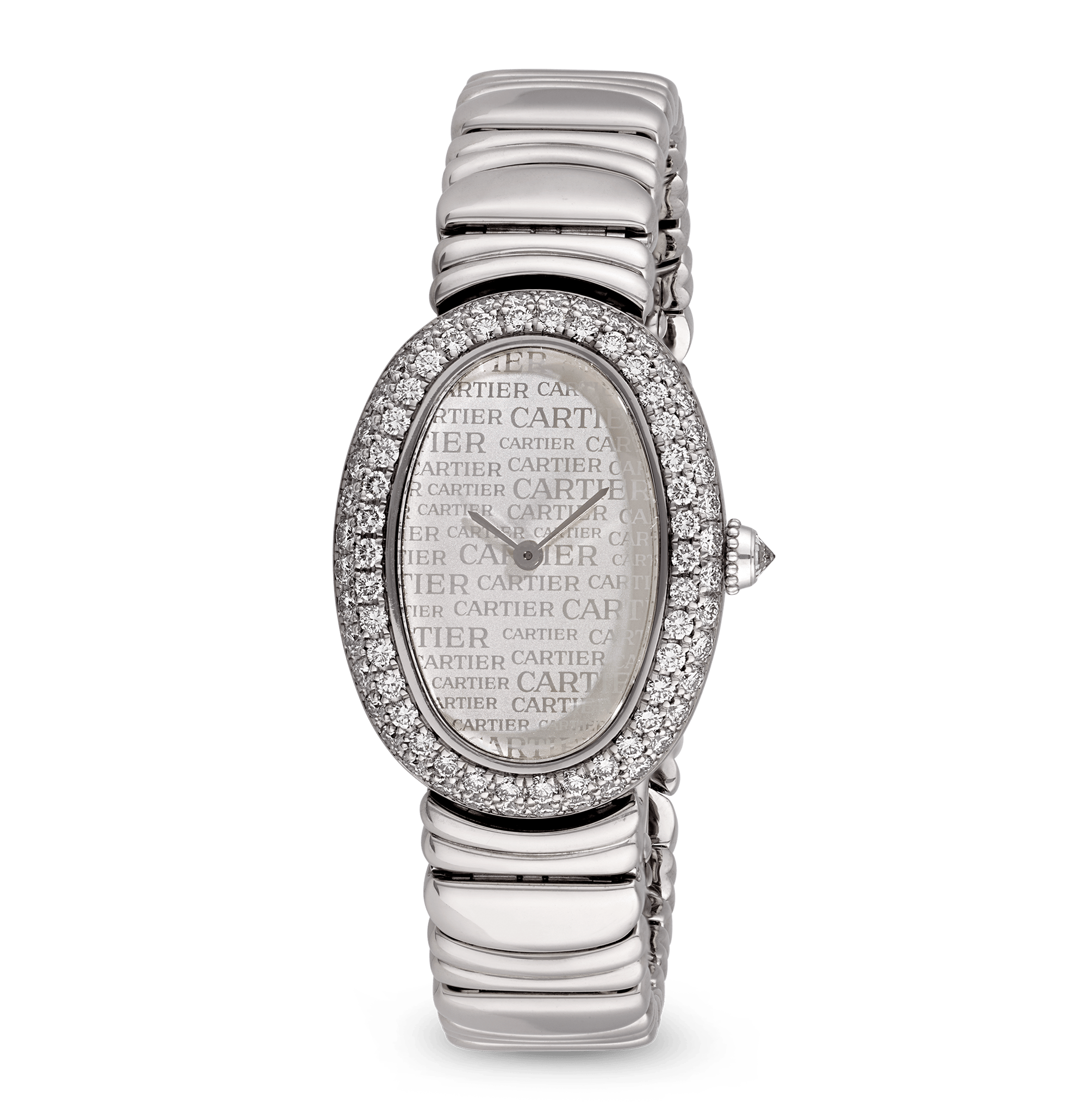 Cartier Baignoire White Gold Diamond Wristwatch