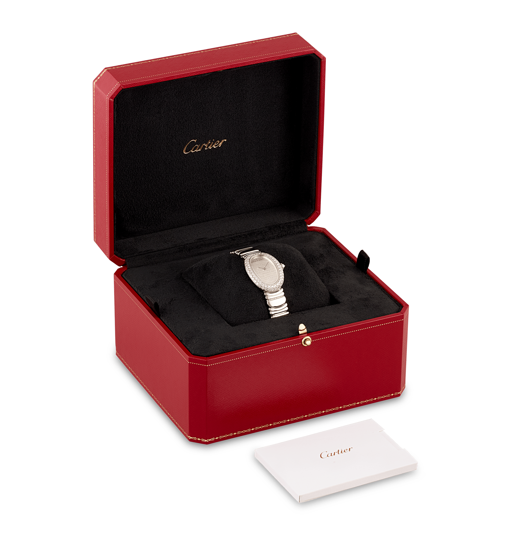 Cartier Baignoire White Gold Diamond Wristwatch