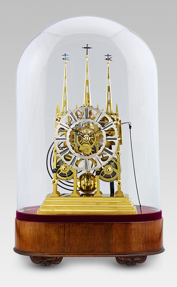 Litchfield Cathedral Skeleton Clock by Evans of Handsworth