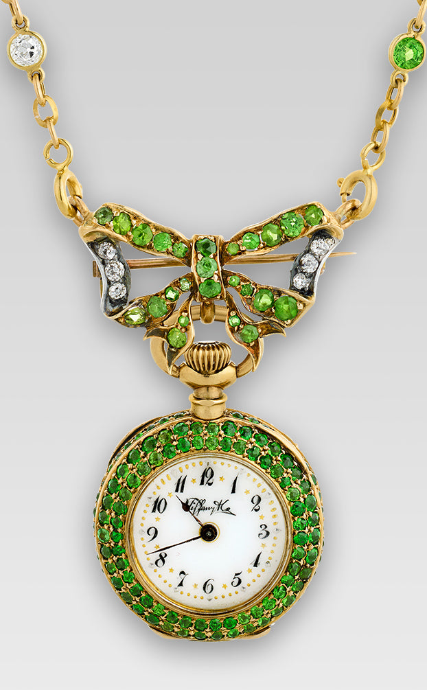Tiffany & Co. Demantoid Garnet Watch Necklace