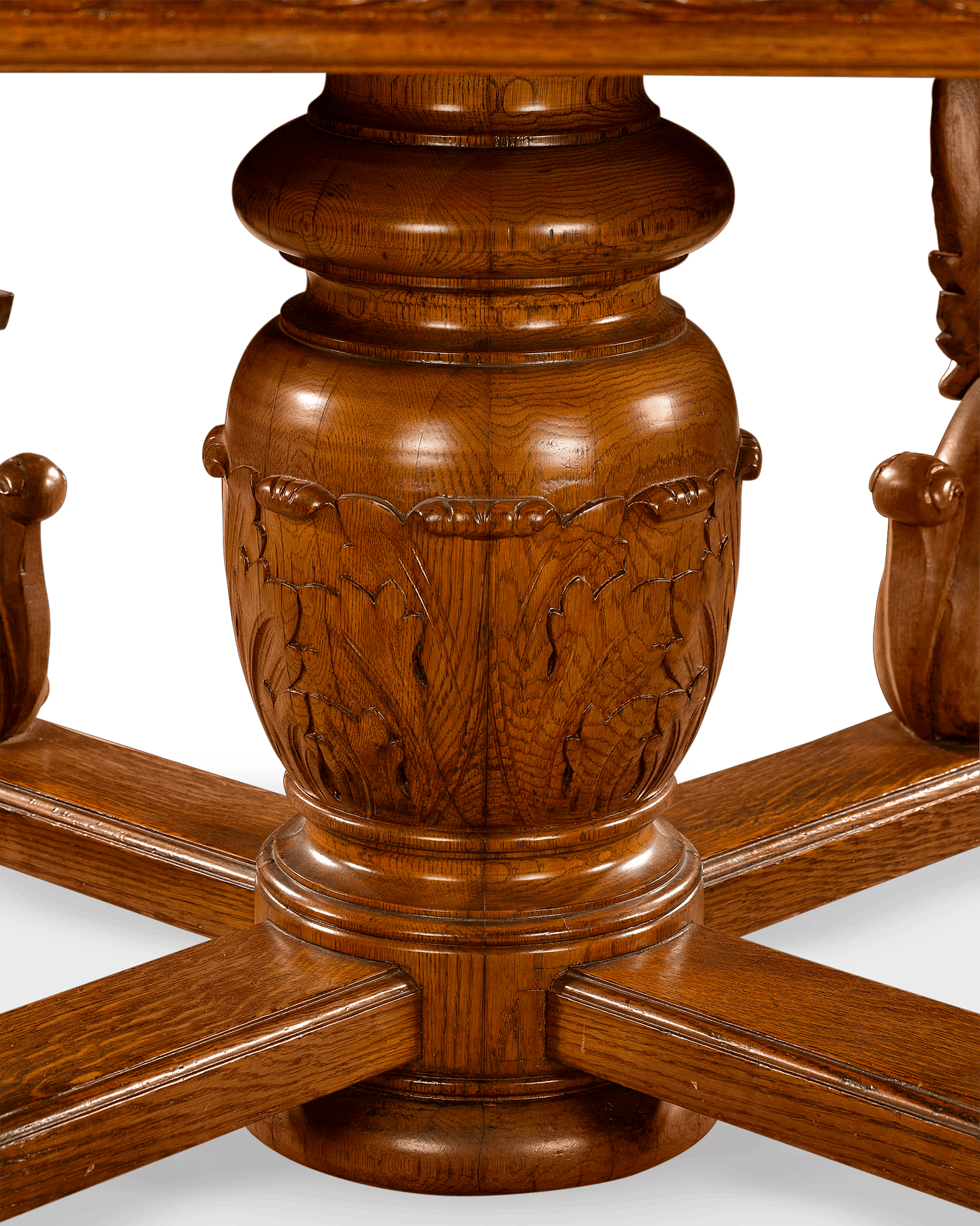 Even the central table support is finely carved
