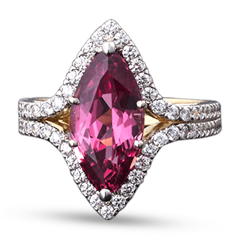 925 Red Natural Garnet Cluster Silver Ring at Rs 690 in Jaipur | ID:  2852609972862