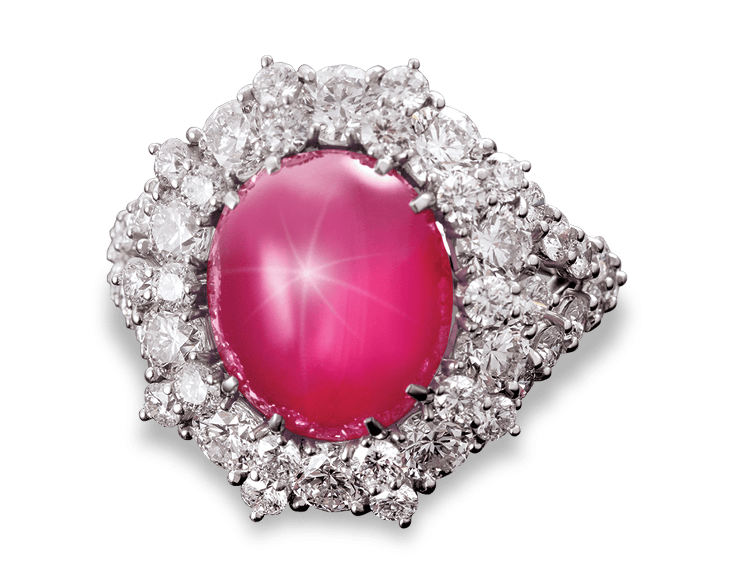 Untreated Star Ruby Ring, 11.07 Carats