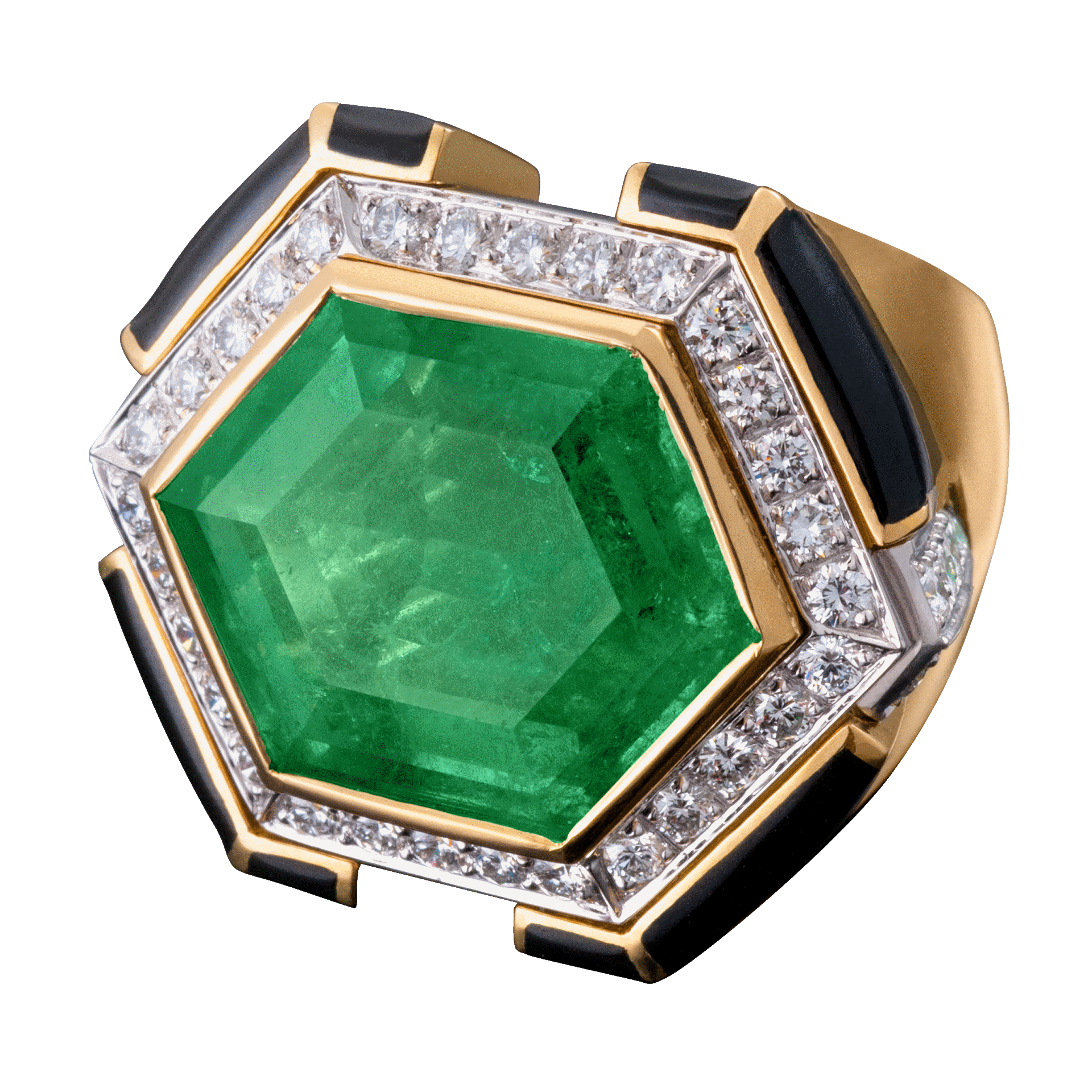 David Webb Colombian Emerald Ring, 17.55 Carats