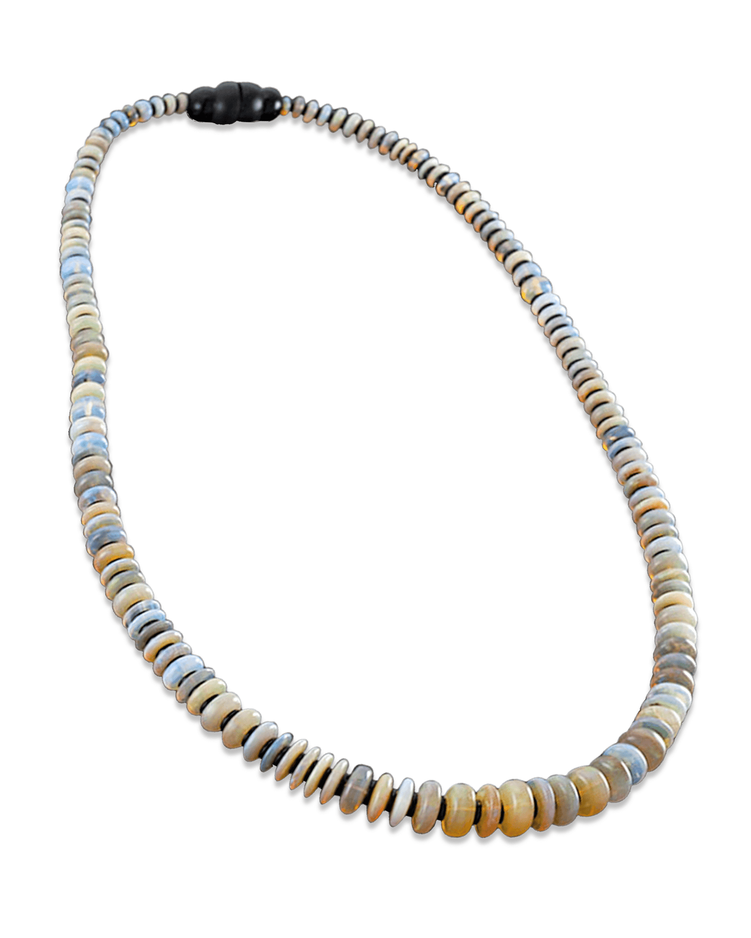 Australian Opal and Black Onyx Bead Necklace