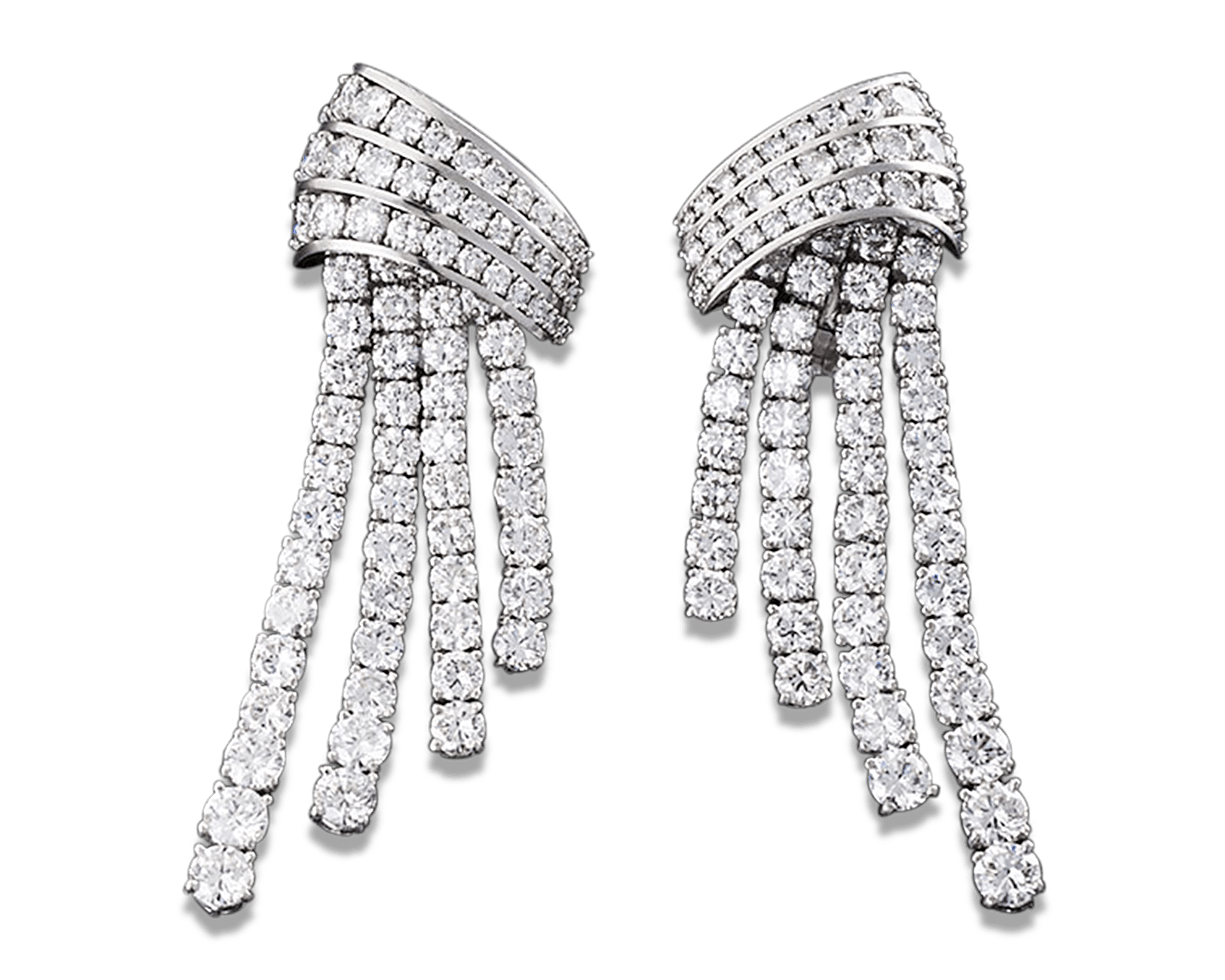 Diamond Dangle Earrings, 27.50 Carats