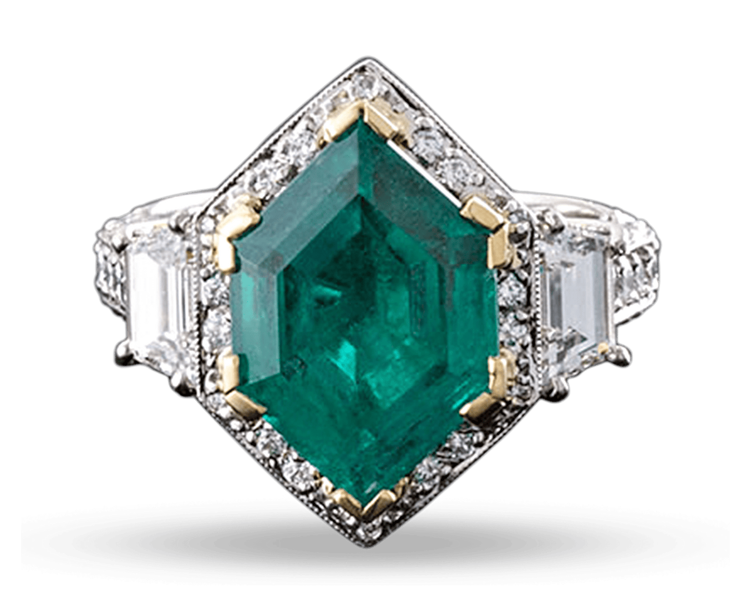 Beaudry Colombian Emerald and Diamond Ring, 4.72 Carats