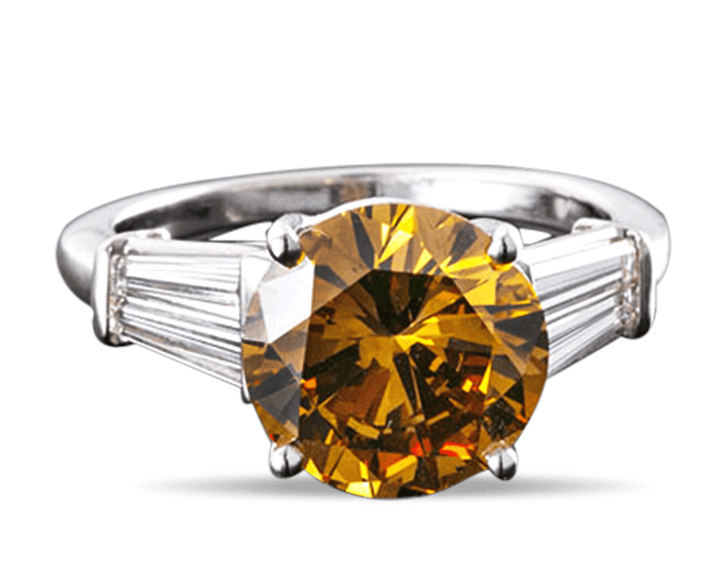 Natural Fancy Deep Brown-Orange Diamond Ring, 3.11 Carats