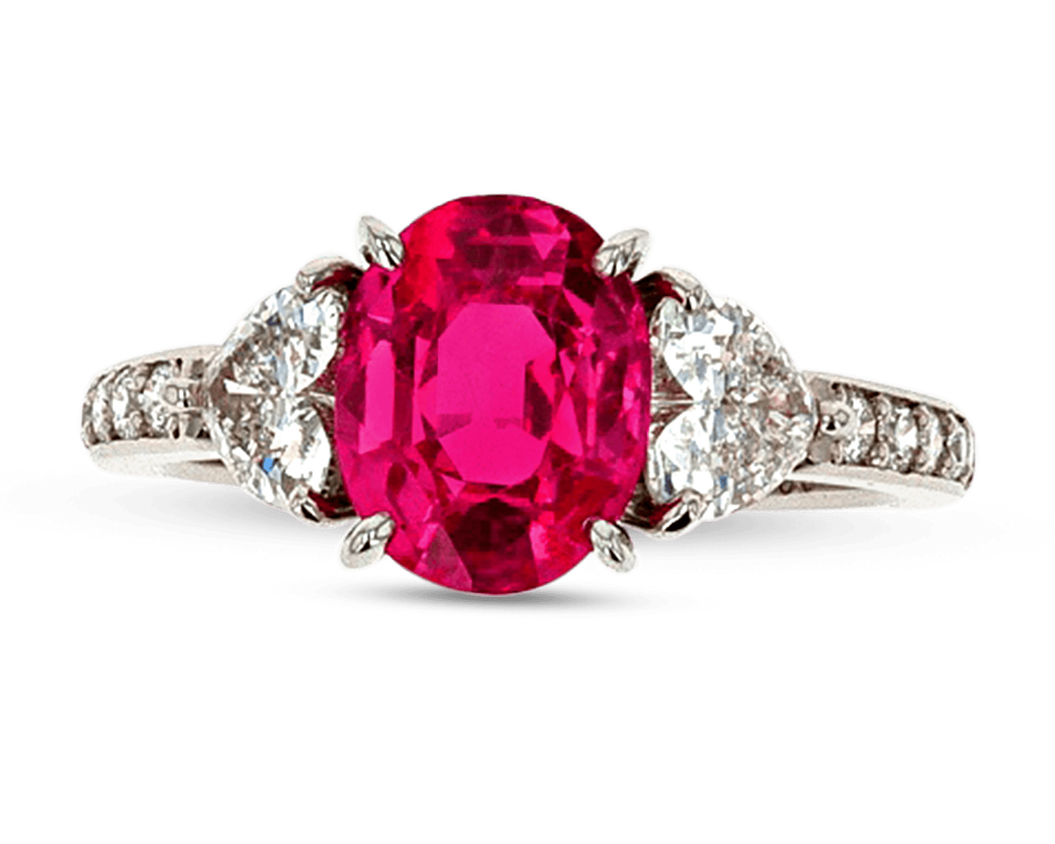 Untreated Burma Pink Sapphire Ring, 2.72 Carats